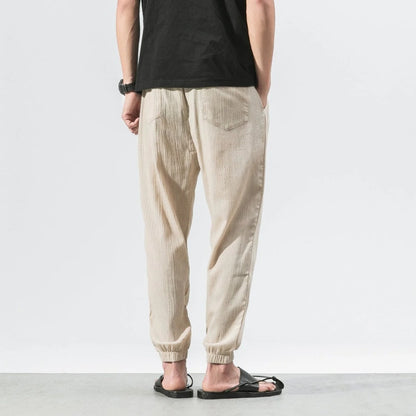 Kyoto Slub-Linen Tapered Jogger