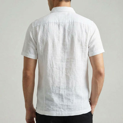 Kaze Textured Cotton-Linen Polo Shirt